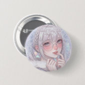 Märchen im Frost: Ästhetisches Wintermädchen mit G Button (Vorne & Hinten)