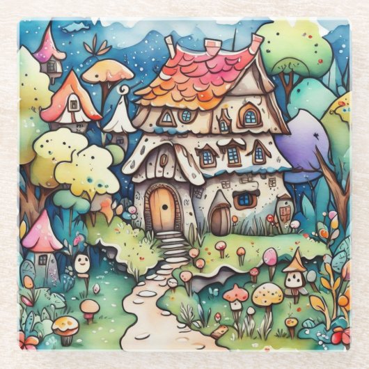 Märchen im Märchenland Glasuntersetzer (Vorderseite)