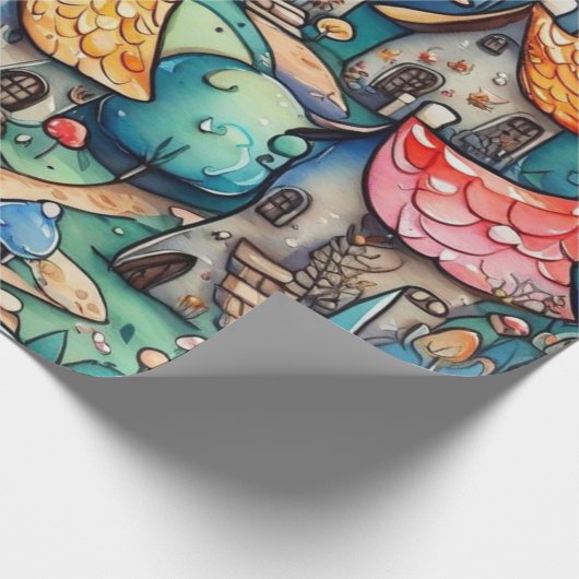 Märchen im Märchenwappenpapier Geschenkpapier (Ecke)