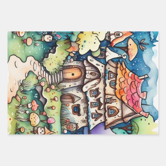 Märchen im Märchenwappenpapier Geschenkpapier Set (Vorderseite 2)