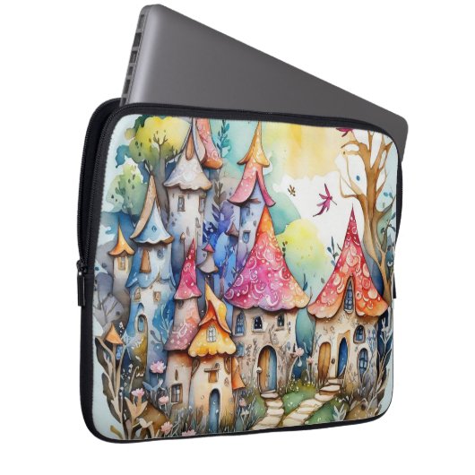 Märchen im Märchenwappenpapier Laptopschutzhülle (Vorne Rechts)