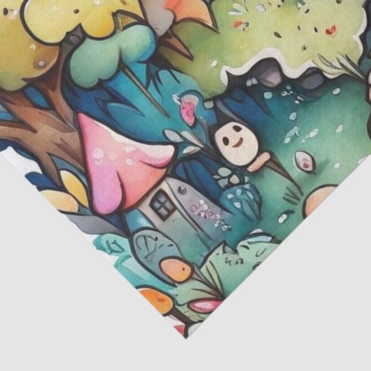 Märchen im Märchenwappenpapier Seidenpapier (Detail)