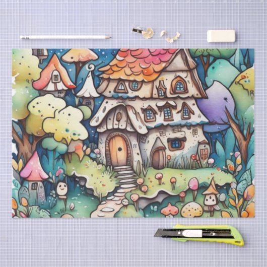 Märchen im Märchenwappenpapier Seidenpapier (Handwerk)