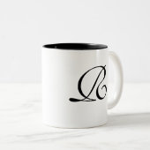 Märchen in der Mit Monogramm Tasse Schwarz (VorderseiteRechts)