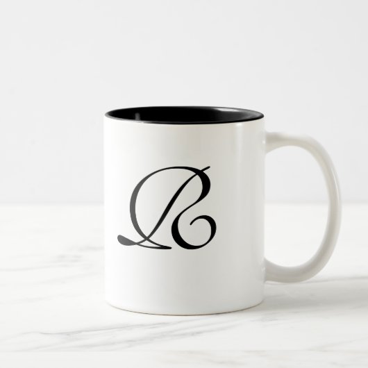 Märchen in der Mit Monogramm Tasse Schwarz (Rechts)