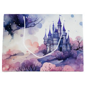 Märchen in Fairyland Dark Blue Lila und rosa Große Geschenktüte (Vorderseite)