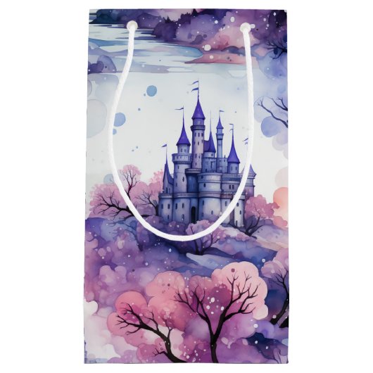 Märchen in Fairyland Dark Blue Lila und rosa Kleine Geschenktüte (Vorderseite)