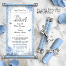 Märchen Kinderella Wedding Scroll Einladungen