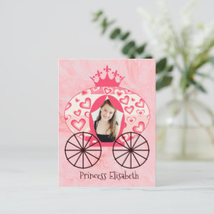 Märchen Königliche Prinzessin Kutsche Mädchen Gebu Postkarte