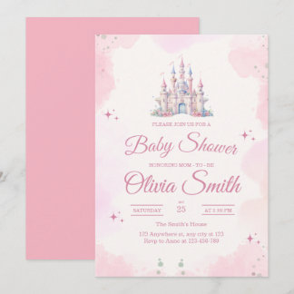Märchen-Mädchen-Baby-Party, Prinzessin-Baby-Party Einladung