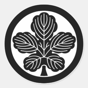 Märchen mit Kaji-Blatt Runder Aufkleber