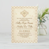 Märchen-Monogramm-Einladung Einladung (Stehend Vorderseite)