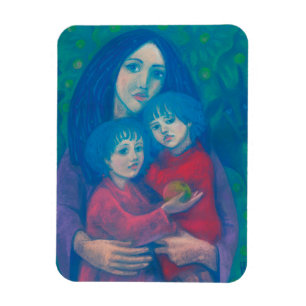 Märchen, Mutter und Kinder sind Mütter am Tag der  Magnet