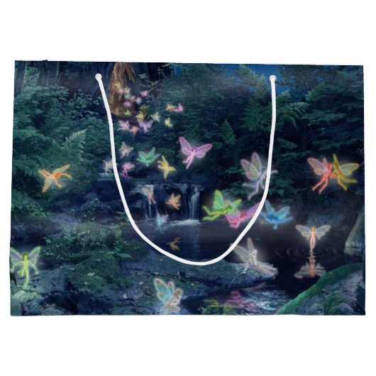 Märchen-Party-Geburtstag Große Geschenktüte (Rückseite)