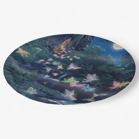 Märchen-Party Pappteller (Schrägansicht)