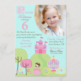 Märchen-Prinzessin Sixth Birthday Invitation Einladung