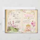 Märchen-Prinzessin zum ersten Geburtstag Einladung (Vorderseite)