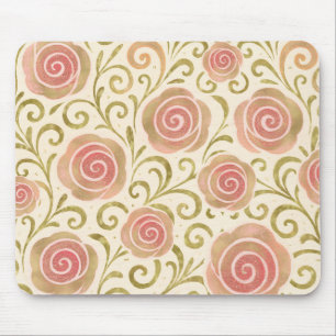 Märchen-Prinzessinnen-Rosen in Rosa und Gold Mousepad