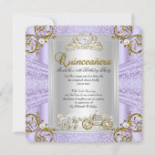 Märchen Quinceanera 15. Geburtstag Lavender Einladung (Vorderseite)