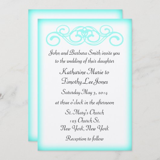 Märchen-Rolle-Hochzeit Einladung (Vorne/Hinten)