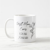 Märchen Rose Schwarz-Weiß-Mütter Tag Kaffeetasse (Links)