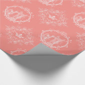 Märchen-Schloss-Kronen-Korallen-Packpapier Geschenkpapier (Ecke)