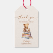Märchen-Teddybär-Boho-Baby-Shower-Dankeschön Geschenkanhänger (Vorderseite)