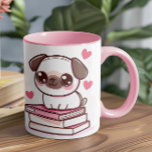 Märchen und Schwänze machen meinen Tag - Hunde und Tasse<br><div class="desc">Die Tasse von Tales & Schwanzes verbindet spielerisches Design mit persönlichen Touchs. Neben dem Satz "Tales & Schwanzes Make My Day", gerahmt von Pfotendrucken und Herz, steht ein niedlicher illustrierter Hund auf einem Buchstapel. Dieses gemütliche und kreative Design ist perfekt für alle, die ihre Haustiere ebenso wie ihre Bücher Lieben,...</div>