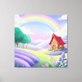Märchen unter dem Regenbogen Leinwanddruck