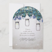 Märchen unter dem Sternwald Mason Jar Peacock Einladung (Rückseite)