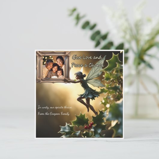 Märchen von Tranquility Share Liebe, Frieden teile Karte (Stehend Vorderseite)