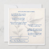 Märchen von Tranquility Share Liebe, Frieden teile Karte (Rückseite)