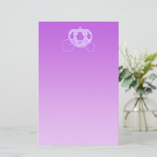 Märchen-Wagen im Purpur Briefpapier (Stehend Vorderseite)