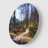 Märchen-Waldspur und -brücke Große Wanduhr (Winkel)