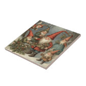 Märchen-Weihnachtsgnome im Wald Fliese (Seite)