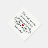 Märchen-Zitat-Hochzeit Serviette (Ecke)