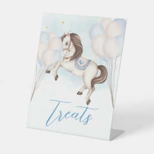 Märchenbaby Pony Blue Ballons Leckereien Sockelschild