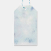 Märchenbaby Pony Blue Ballons Stars Dusche Geschenkanhänger (Rückseite)