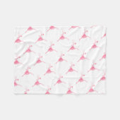 Märchenballetttänzer. Modische rosa Ballerina Fleecedecke (Vorderseite (Horizontal))