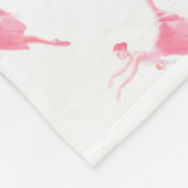 Märchenballetttänzer. Modische rosa Ballerina Fleecedecke (Ecke)