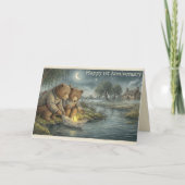 Märchenbären Papierboot | 1. Hochzeitstag Karte (Vorderseite)