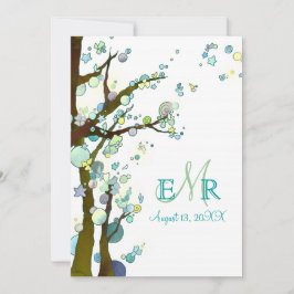 Märchenbäume Einzigartige Weiße Hochzeit Einladung