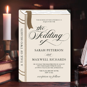 Märchenbibliotheksbuch Goldene Hochzeit Vintage-Ge Einladung