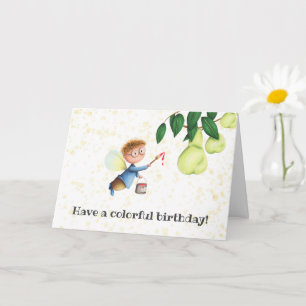 Märchenbild Äpfel personalisierte Geburtstagskarte Karte