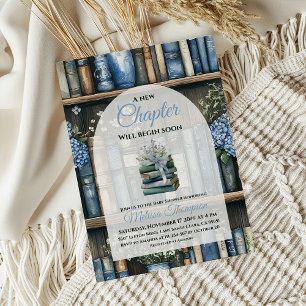Märchenbuch Blau Junge Bibliothek Buch Baby Shower Einladung