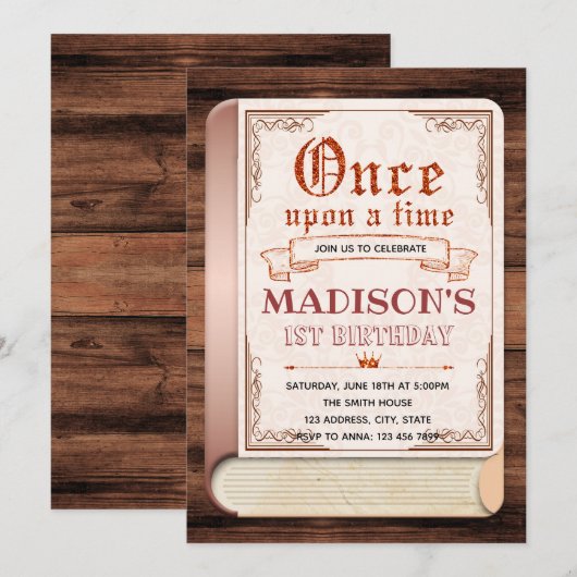 Märchenbuch - Einladung zum Geburtstag (Vorne/Hinten)