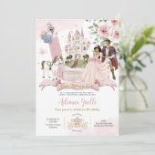 Märchenbuch Einmal auf Geburtstag der Prinzessin Einladung (Stehend Vorderseite)