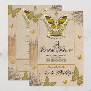 Märchenbuch Goldener Schmetterling Brautdusche Einladung