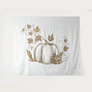 Märchenbuch Goldweißer Kürbis Märchenbanner Wandteppich