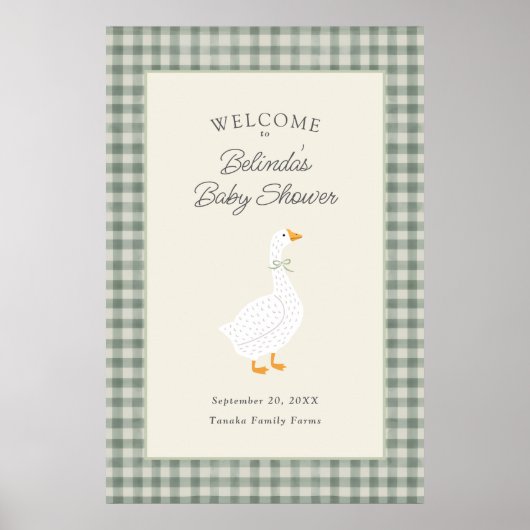 Märchenbuch-Mutter-Gans-Sage-Baby-Shower-Willkomme Poster (Vorne)